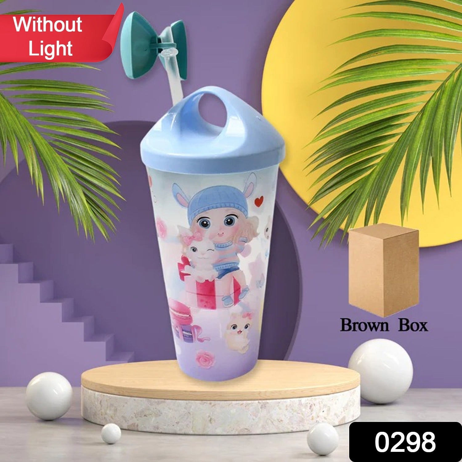 Unicorn Water Bottle with Straw & Lid for Kids (Without Light) Unicorn Water Bottle with Straw & Lid for Kids (Without Light)